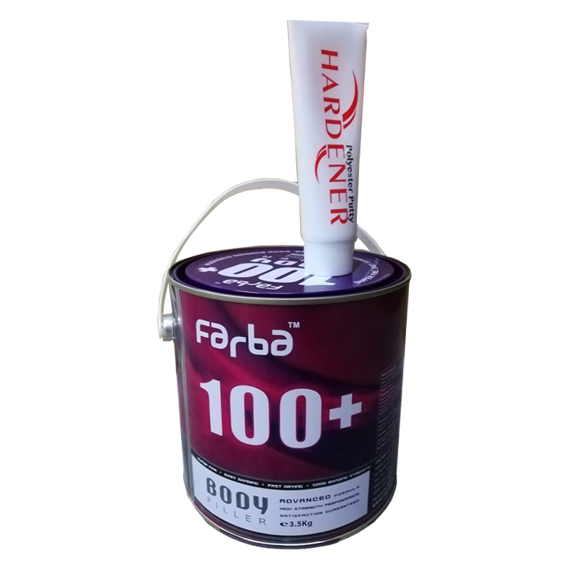 FARBA 100+ BODY FILLER  RED 3.5KG / per tin